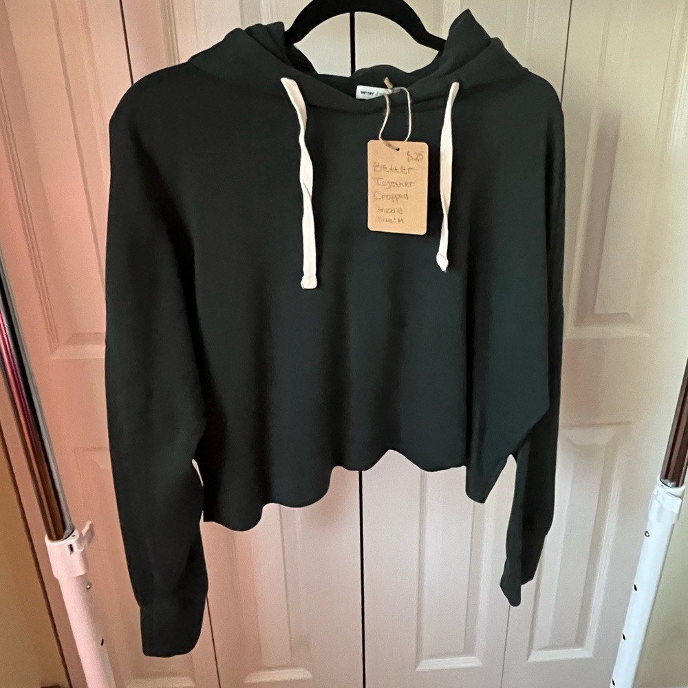 Better Together Cropped Hoodie Green